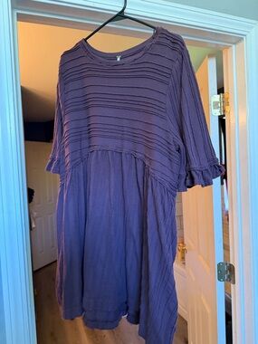 Free people Textured Purple Babydoll Dress